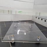 Plexiglas coffee table from the 70s