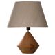 Sculptural Danish modern table lamp in wood by Kirk, 1980s.