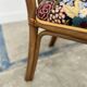Set of 4 Rausch Rattan Curved Rattan Chairs - Floral Velvet Seats