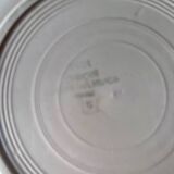 Lot de 2 assiettes anciennes en faïence Sarreguemines à décor floral