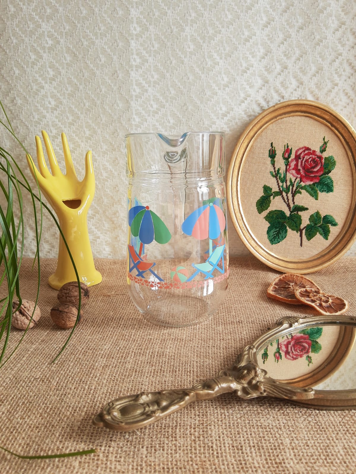 Carafe / pitcher on the theme of the beach France - Vintage