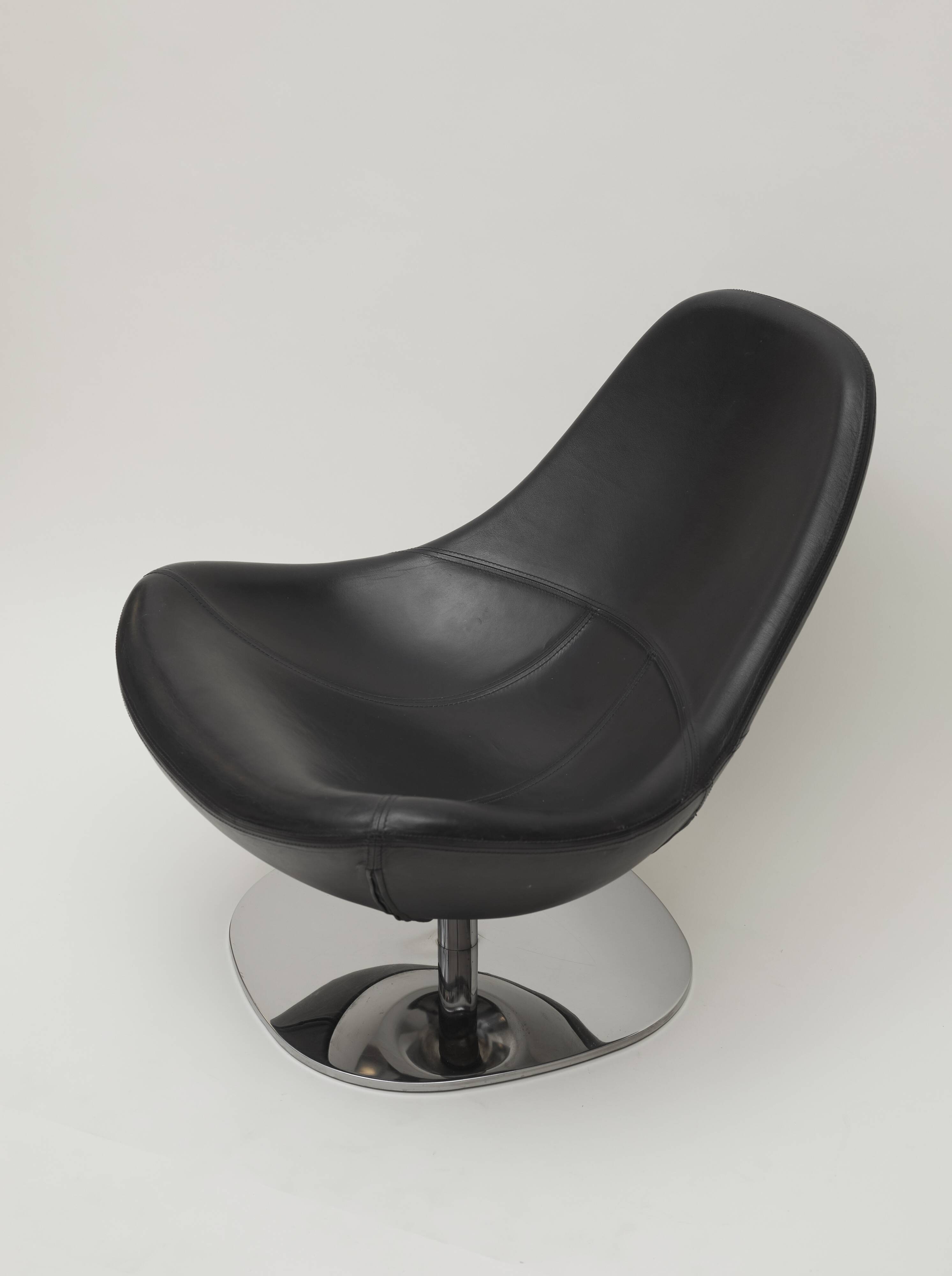 Egg / Tirup leather chair by Carl Öjerstam for Ikea vintage 2007