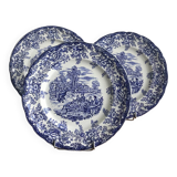 3 Luneville Flat Plates Toile De Jouy Style Picnic Decor