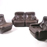 Modular leather sofa by michel cadestin for airborne