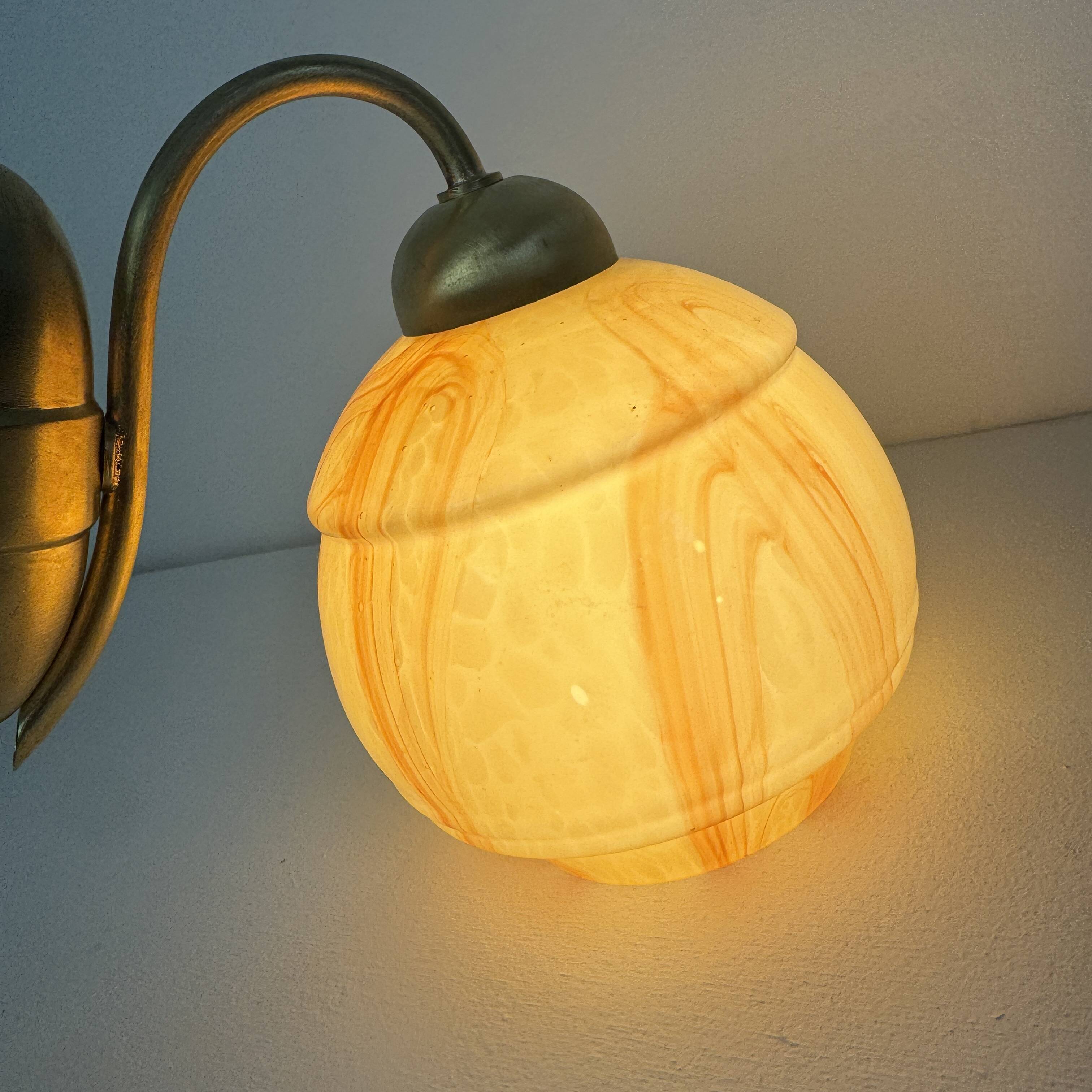 Pair of antique art deco wall lights