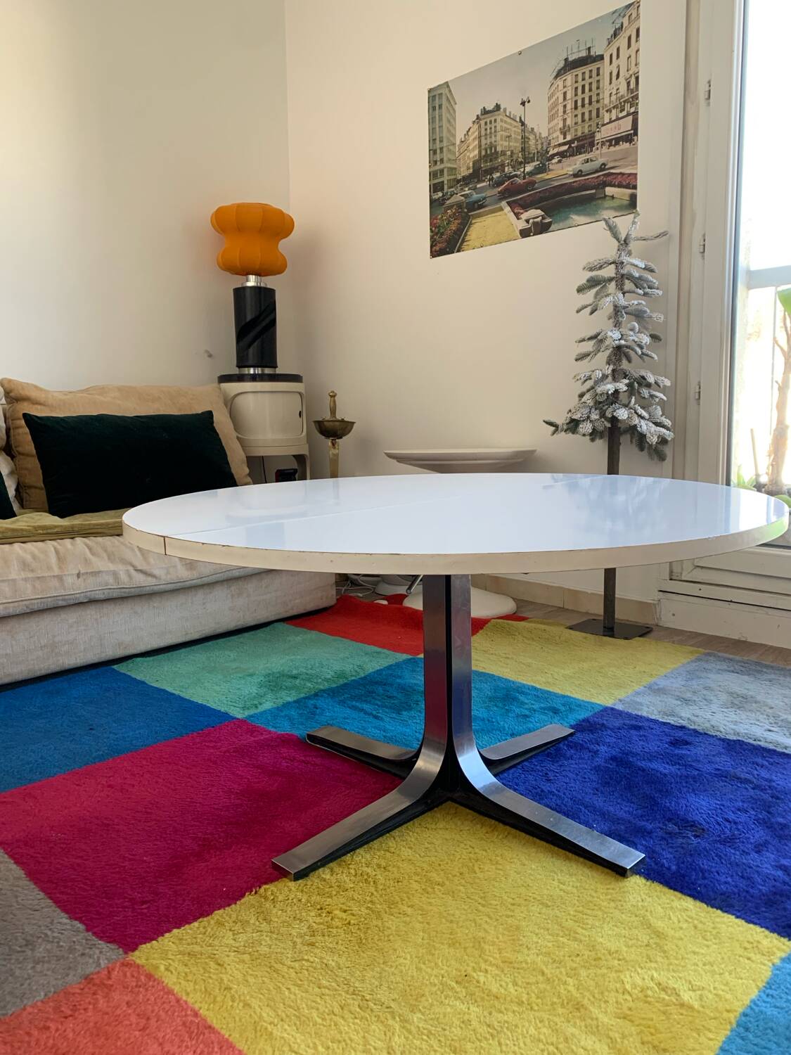 70s retractable coffee table