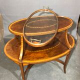 Old-fashioned tea table, 1920 in marquetry