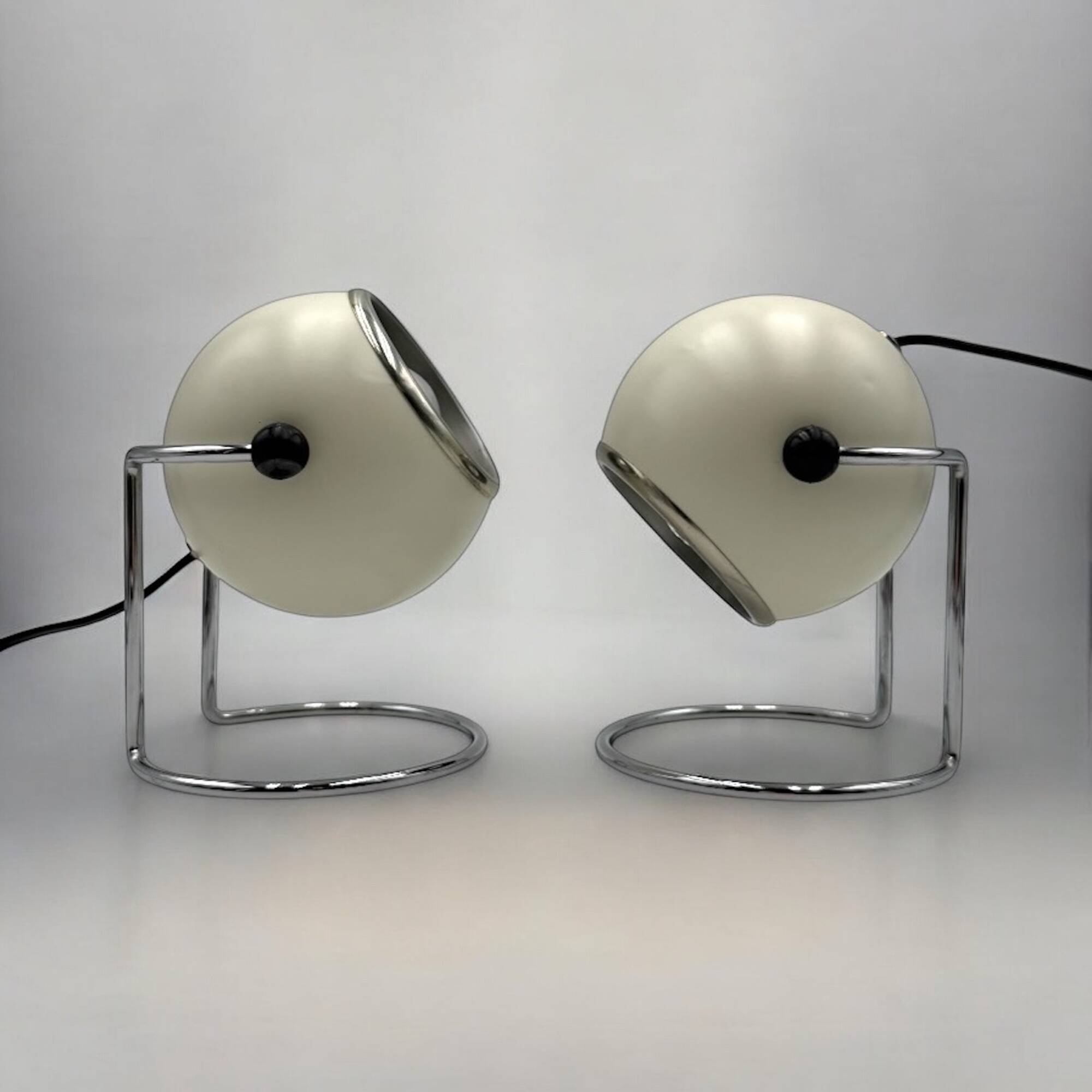 Pair of Vintage Eyeball Lamps Targetti Sankey, 1970s