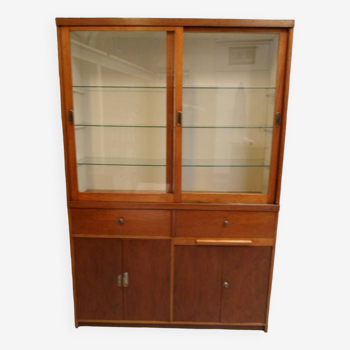 Vintage store cupboard with sliding doors