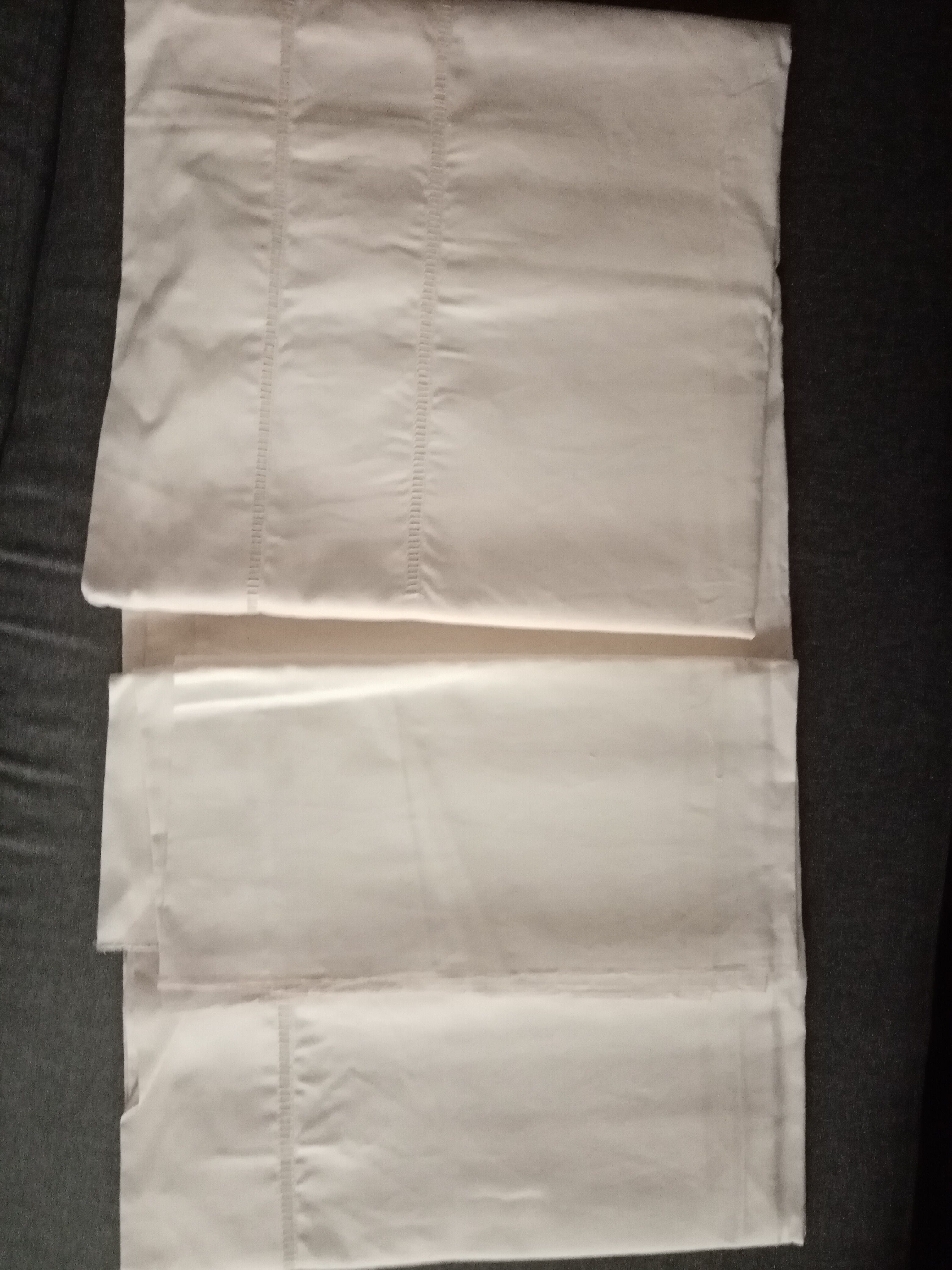 Old linen sheet embroidered monogram SS 320 X 230 cm