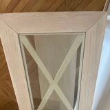 Light oak and glass console