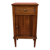 Vintage bedside table in solid oak, Art Deco and classic style.