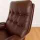 Vintage retro Arne Norell lounge chair & stool in burgundy leather
