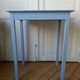 Lavender blue wooden desk with drawers