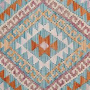 Handmade Grey Large  Kilim Rug, Geometric Flatweave Wool Carpet 294x218 cm