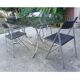 Foldable chairs (x4) solid steel
