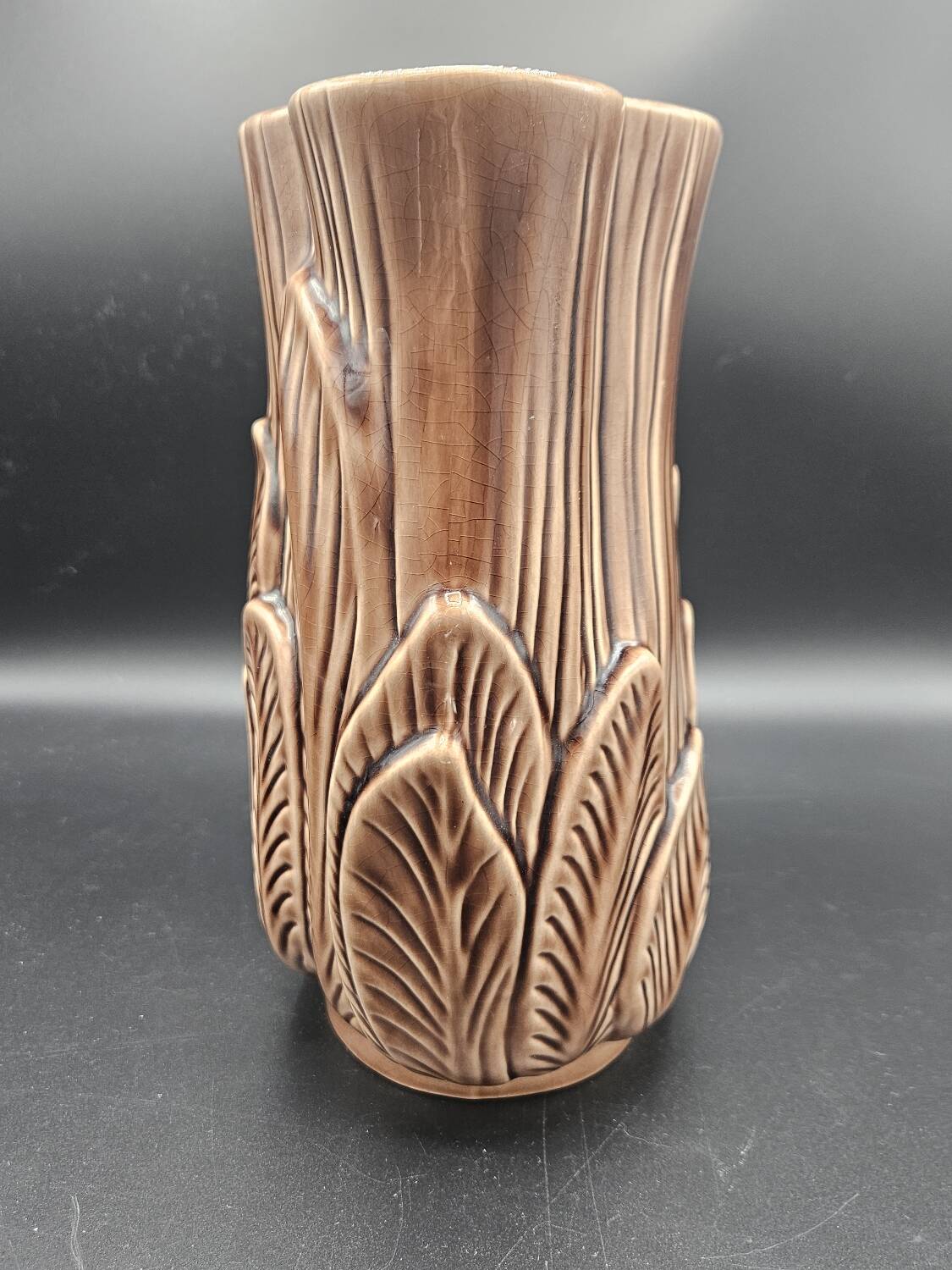 Large Art Deco Earthenware Vase Made in France 1950