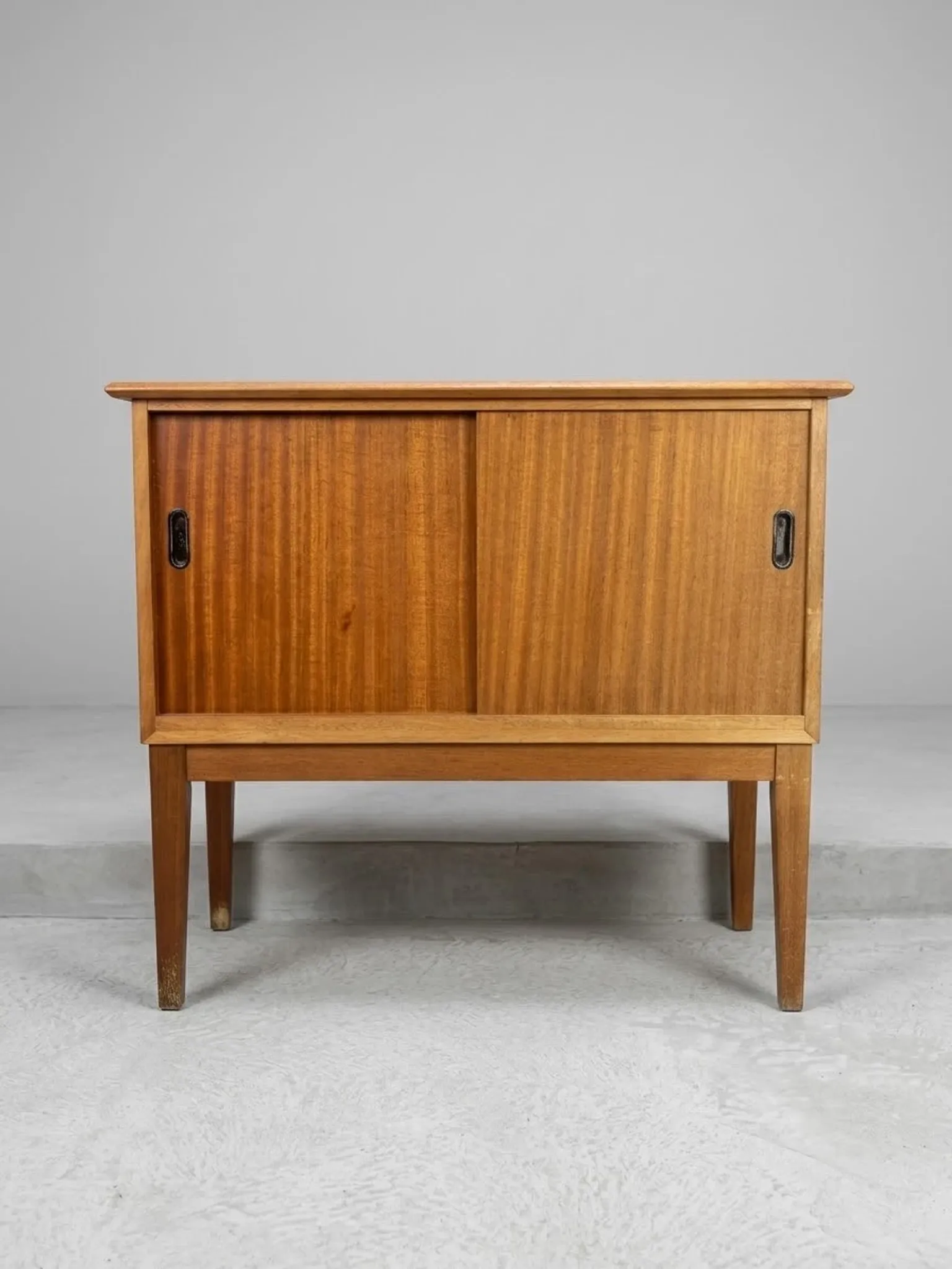 Scandinavian Buffet 1960 Vintage Sliding Doors