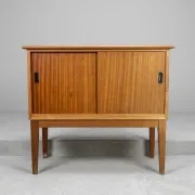Scandinavian Buffet 1960 Vintage Sliding Doors