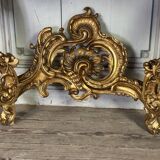 Importante Console Louis XV En Bois Sculpté Et Doré, Marbre Brèche D’alep,