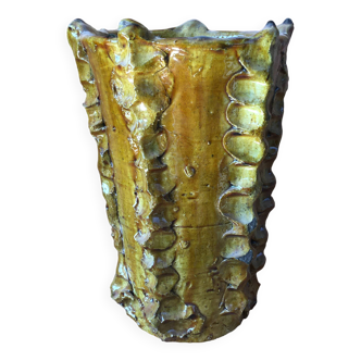TAMEGROUTE POTTERY VASE IN GLAZED TERRACOTTA