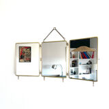 Triptych barber's mirror