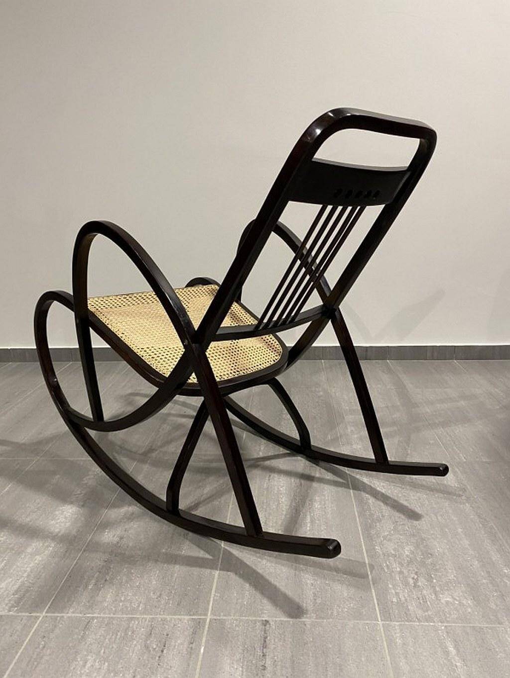 Chaise à bascule Sécession n°7211 par Marcel Kammerer pour Thonet