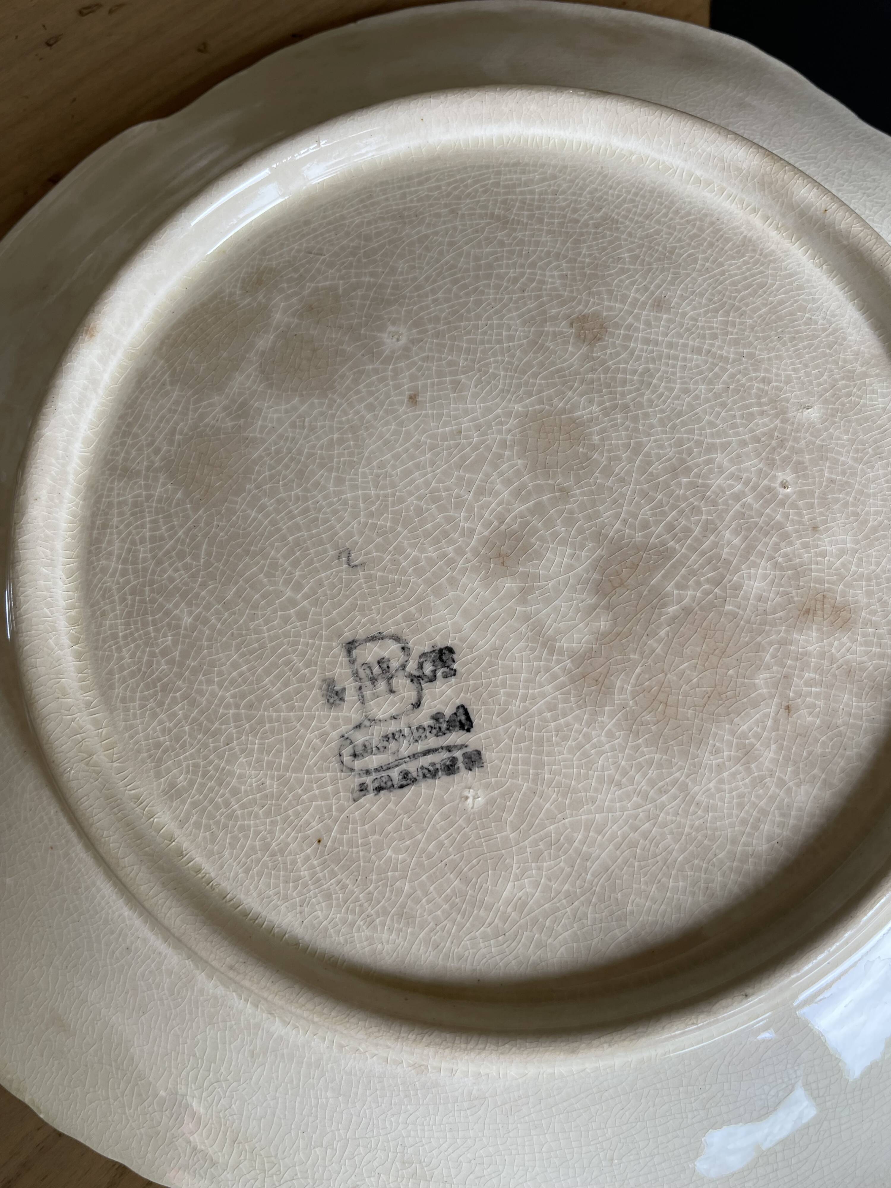 Set of 6 dessert plates in earthenware