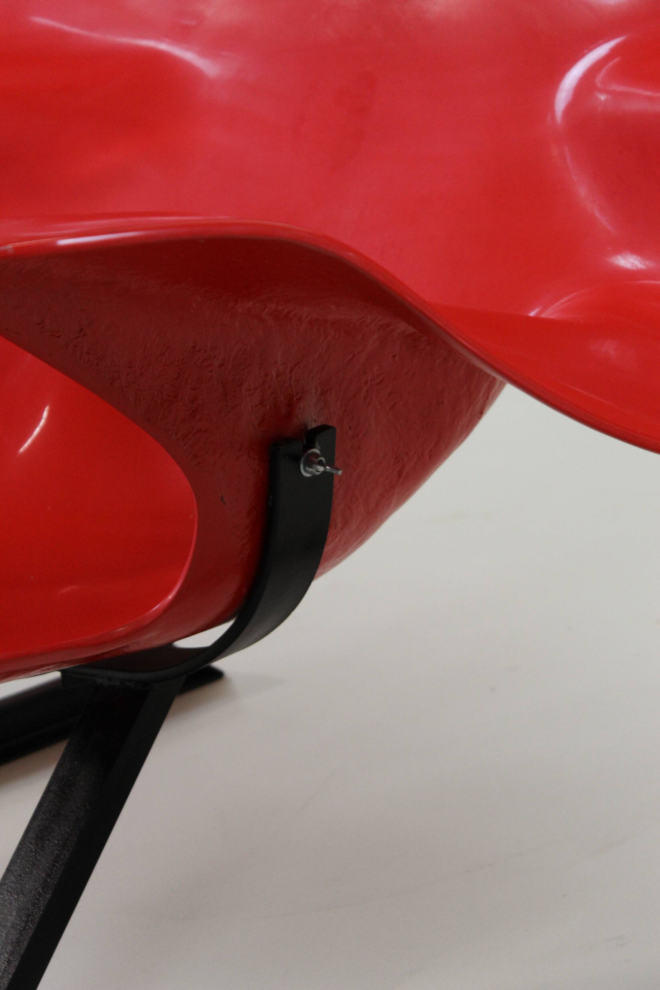 Chaise Longue "Elephant" by Bernard Rancillac – Limited Edition 07/100 – Red