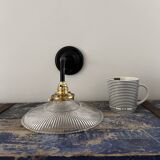 Holophane glass wall light