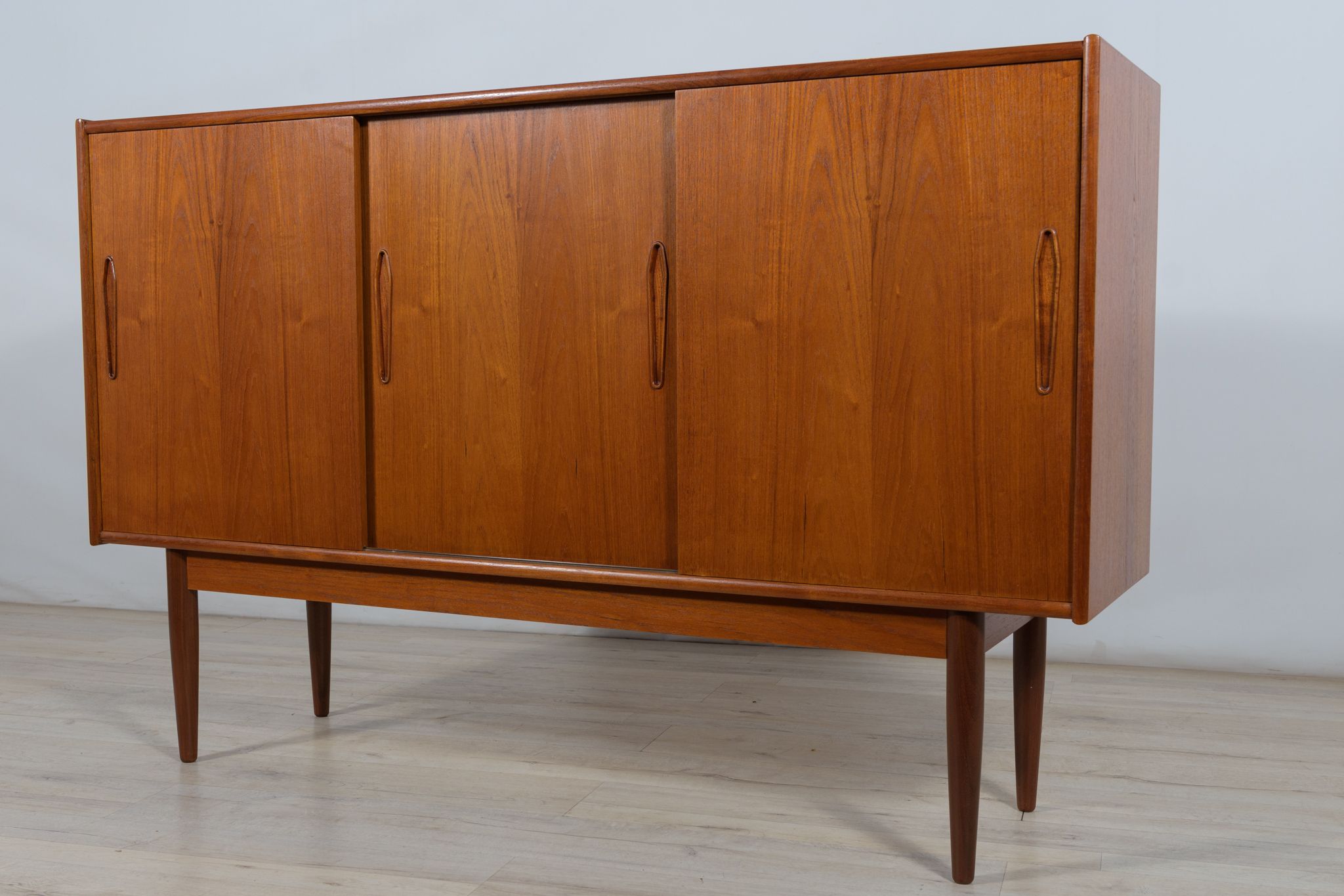 Danish high sideboard in teak, 1960s