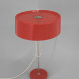 Red Table Lamp with Adjustable Height, Czechoslovakia, 1960s