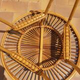 Rattan coffee table 50s