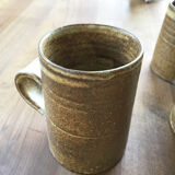 Lot 6 tasses grès