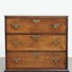 Commode anglaise ancienne du XVIIIe siècle à 3 tiroirs