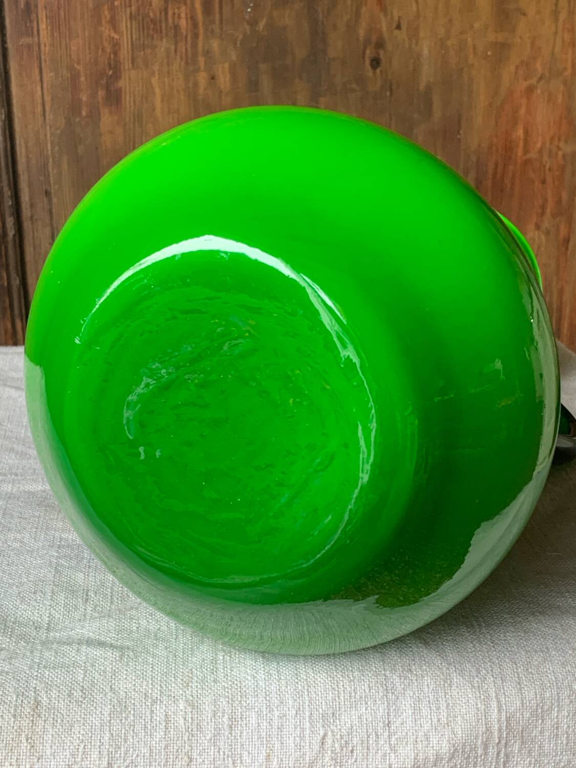 Empoli glass vase/carafe/ewer, 1960s