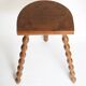 High tripod stool in turned wood