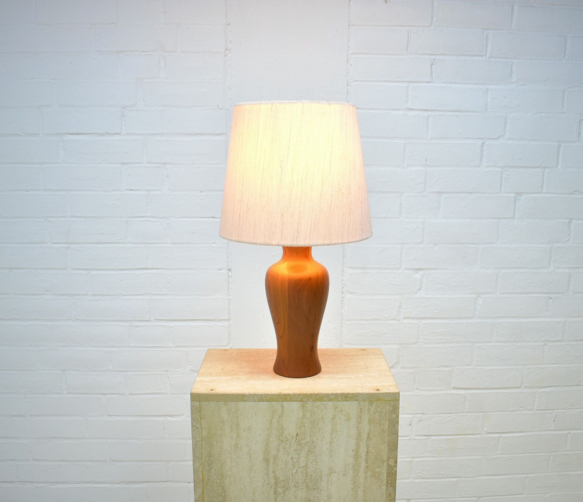 Danish table lamp by Dyrlund 1970s teak Scandinavian vintage