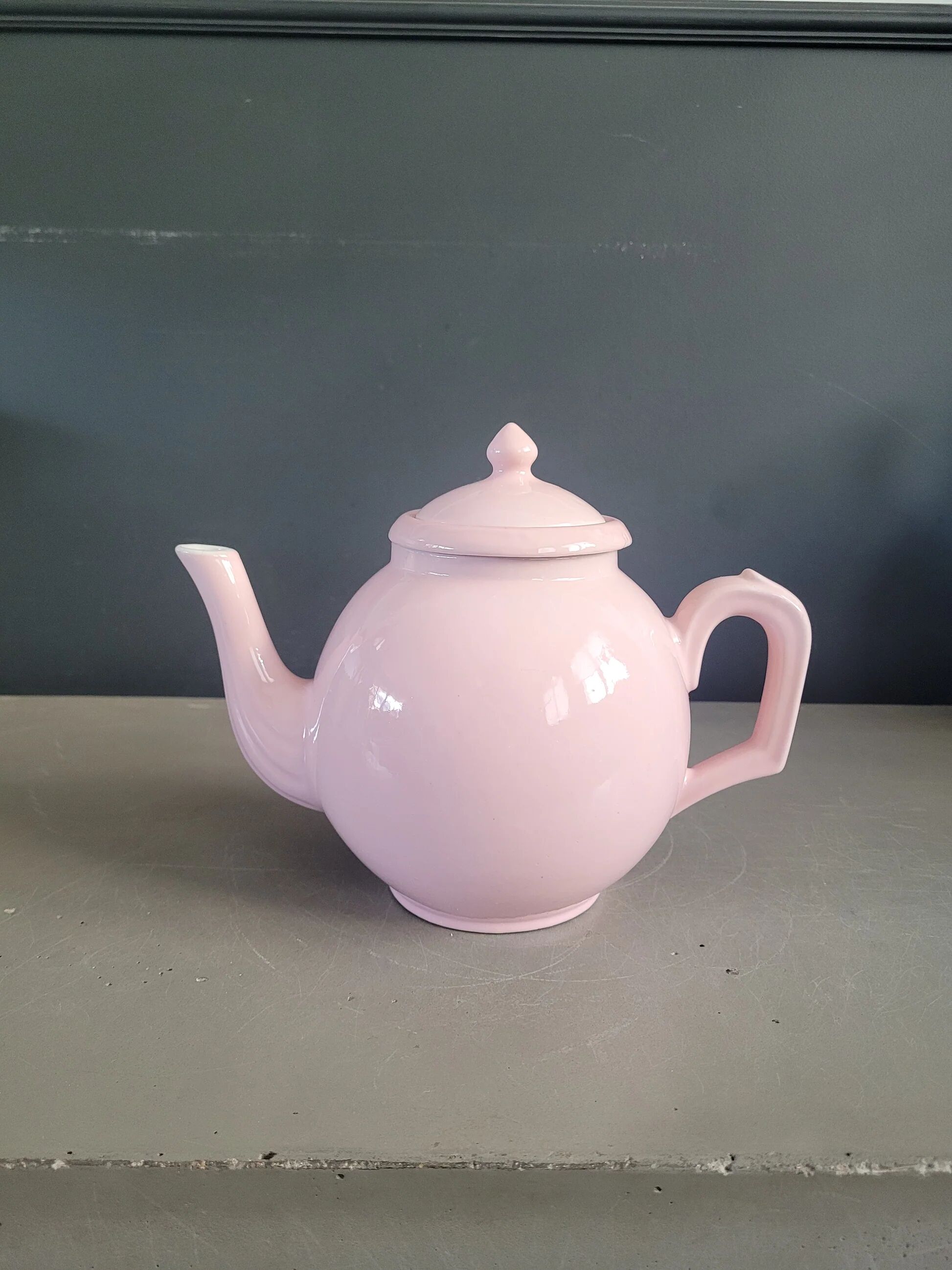 Antique pink porcelain teapot with filter - 1.5L - Ref 886