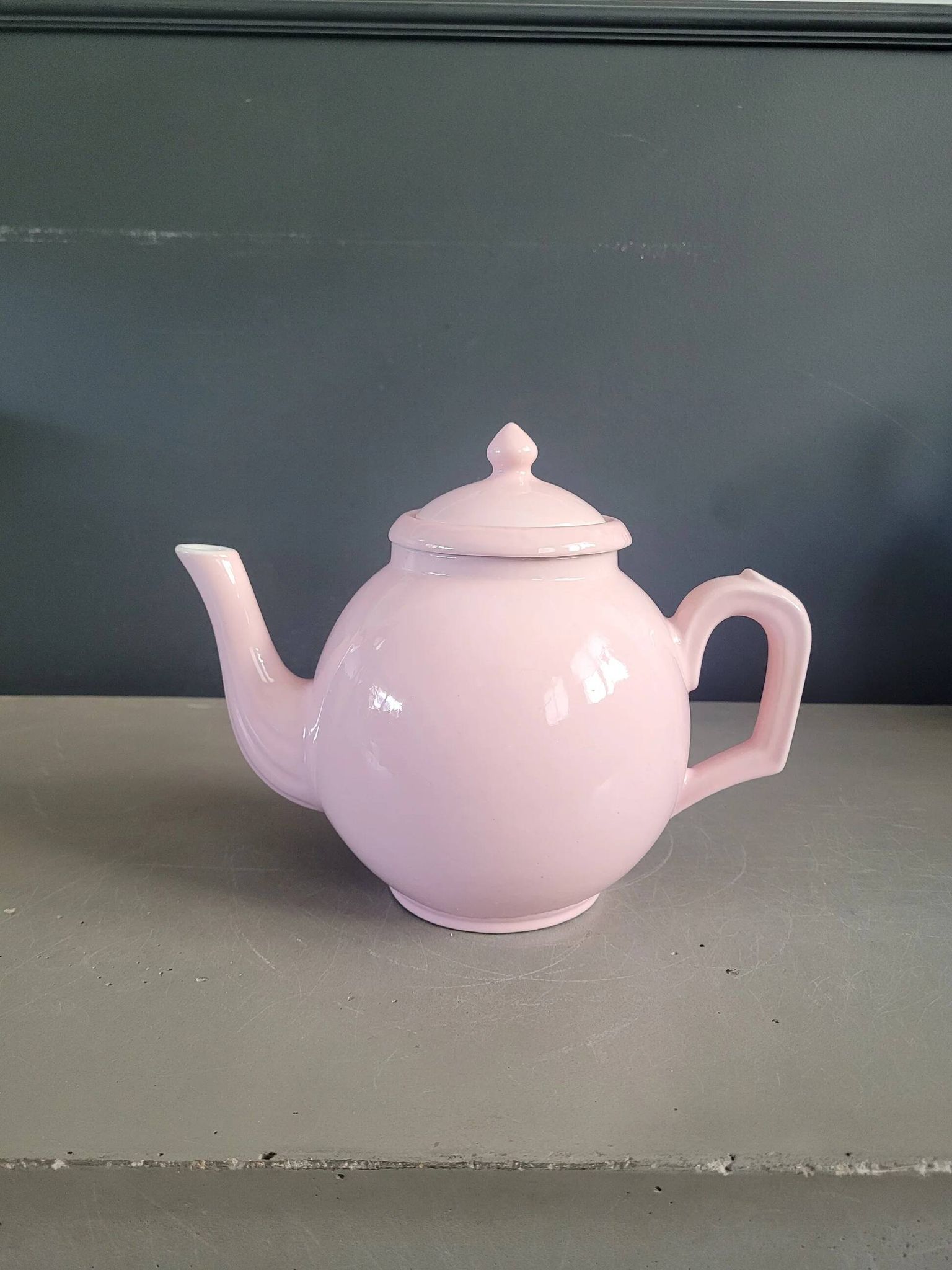 Antique pink porcelain teapot with filter - 1.5L - Ref 886