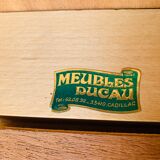 Extendable Scandinavian style dining table with double elongations by Maison Ducau, Circa 1970