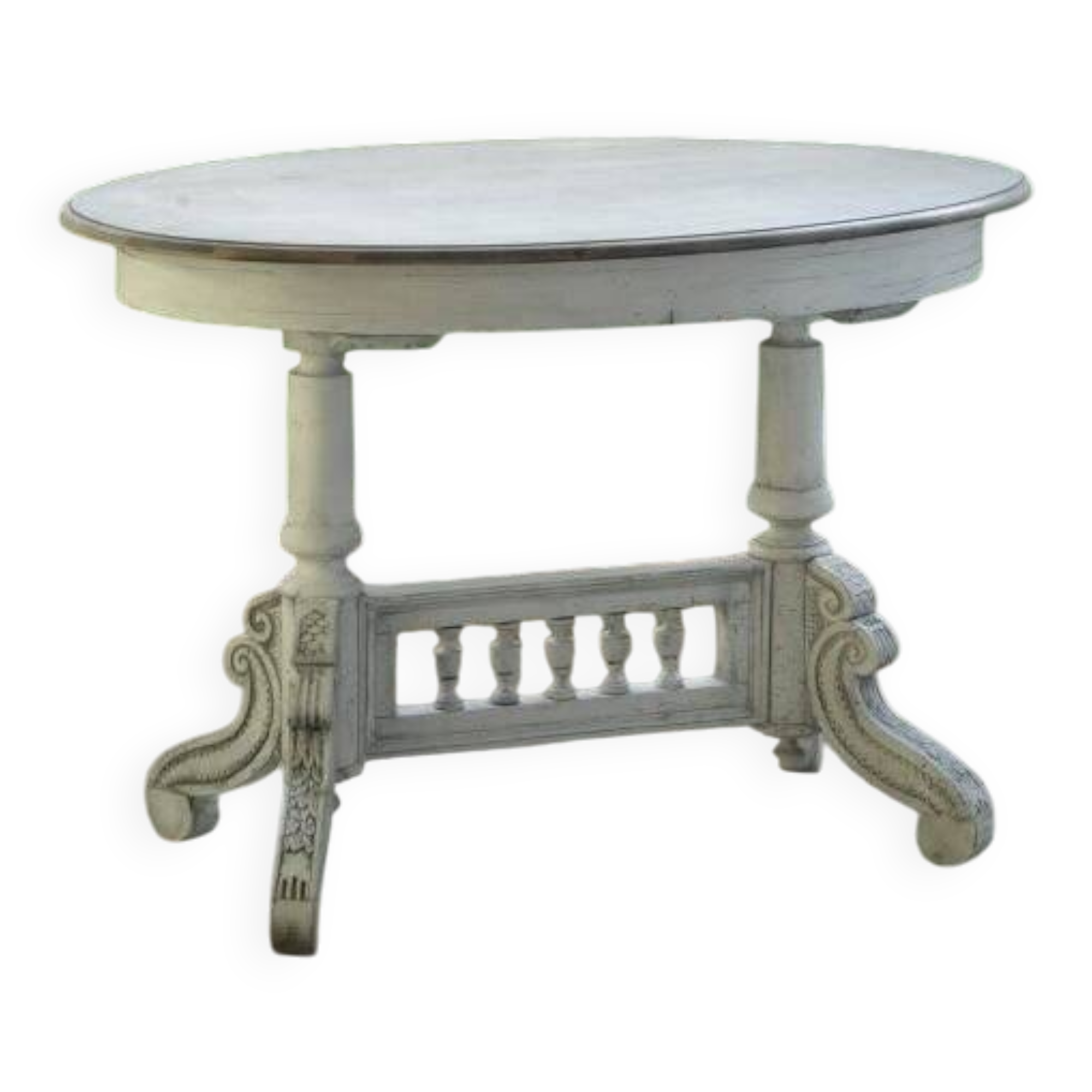 Table basse de salon de forme ovale, années 1800