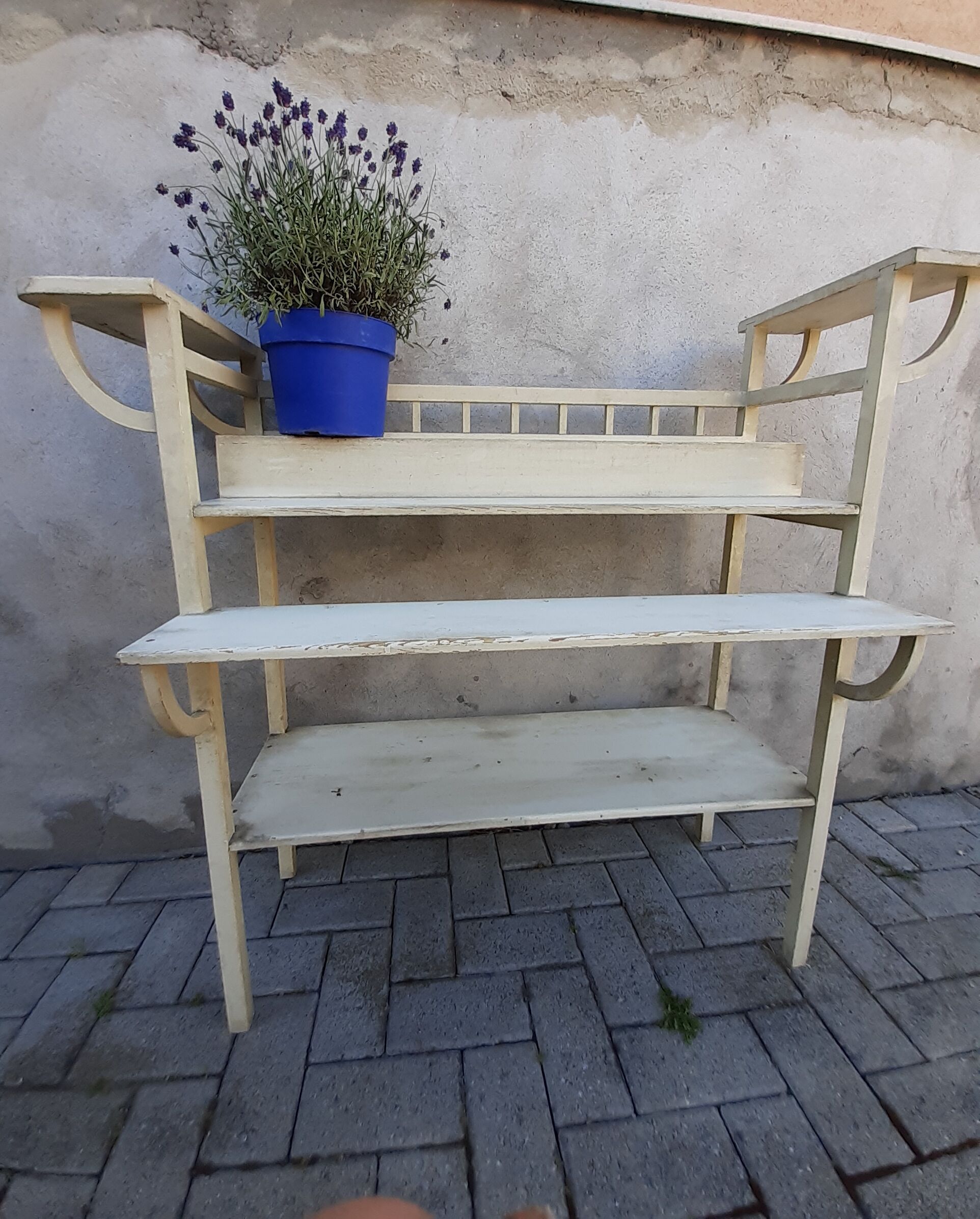 Porte plante art déco en bois