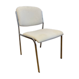 Vintage chair in curly wool
