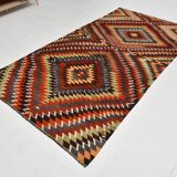 5x10 Madalion Design Turkish Kilim Rug,