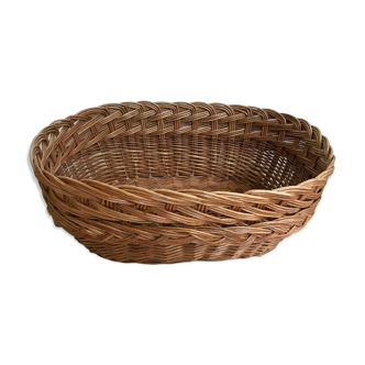 Oval woven wicker basket 52 cm