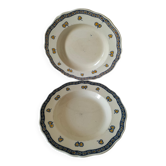 Assiette K&G Lunéville "Rouen Trèfle" circa 1880-1900