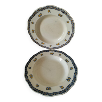 Assiette K&G Lunéville "Rouen Trèfle" circa 1880-1900