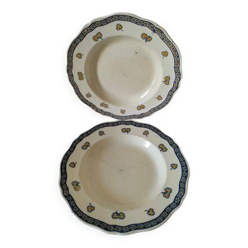 K&G Lunéville plate "Rouen Clover" circa 1880-1900
