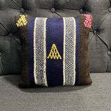 Blue Black Pillow